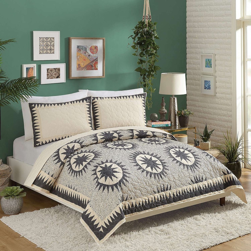 Soleil 3-Piece Medallion Cotton Quilt Set by Jungalow - On Sale